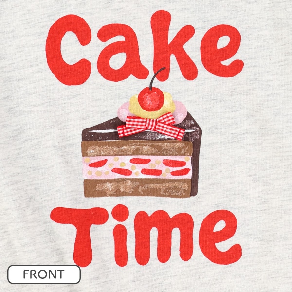 ミニ裏毛ケーキ前後プリントトレーナー