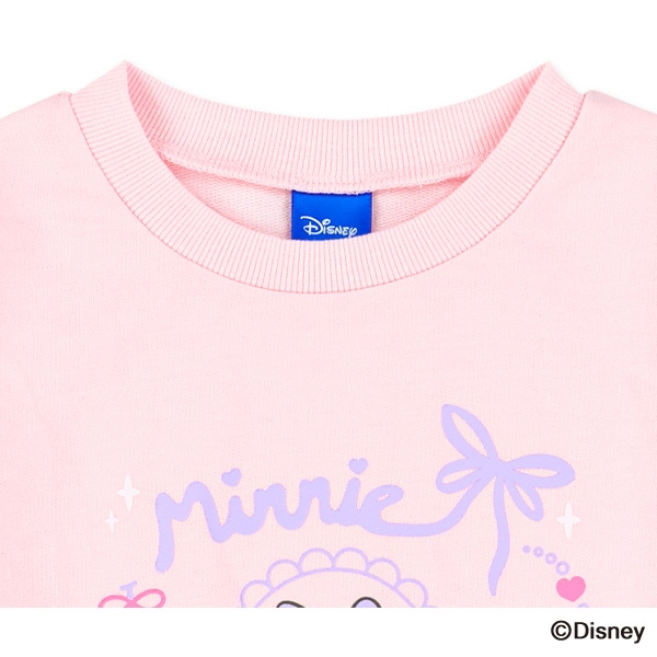 ミニ裏毛リボン長袖Tシャツ（ミニーマウス）