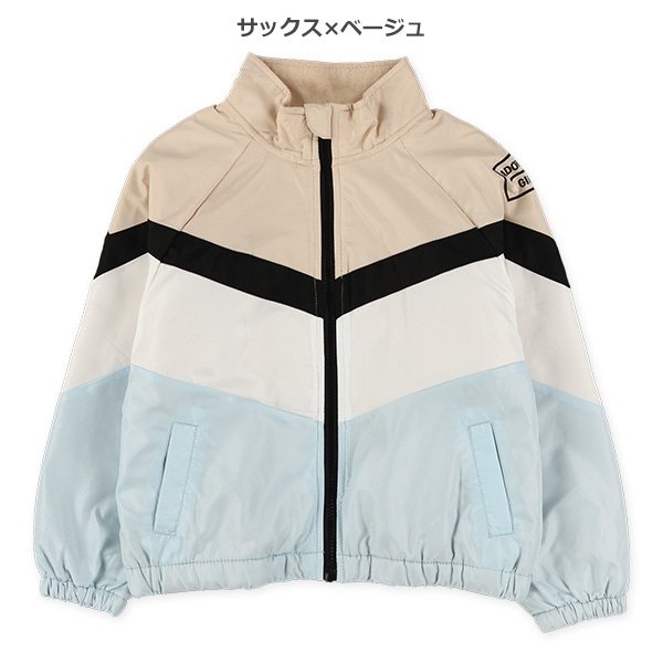 裏フリース配色切り替えジャケット