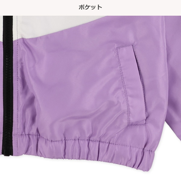 裏フリース配色切り替えジャケット