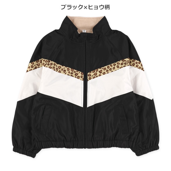 裏フリース配色切り替えジャケット