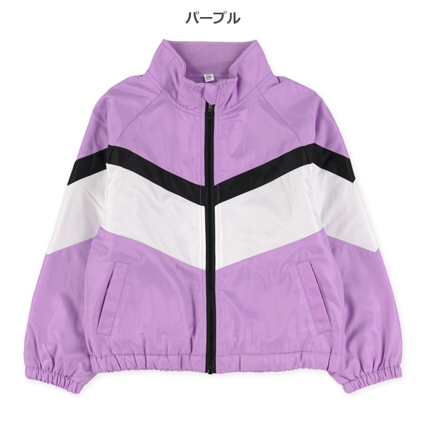 裏フリース配色切り替えジャケット