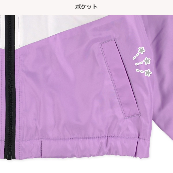 裏フリース配色切り替えジャケット