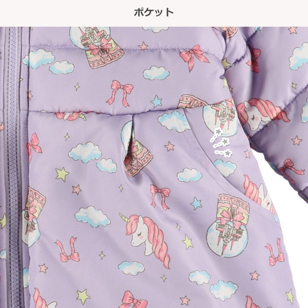 中わたユニコーン総柄コート