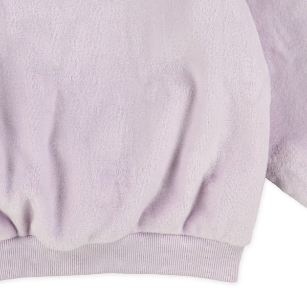 カービングフリース胸刺繍トレーナー