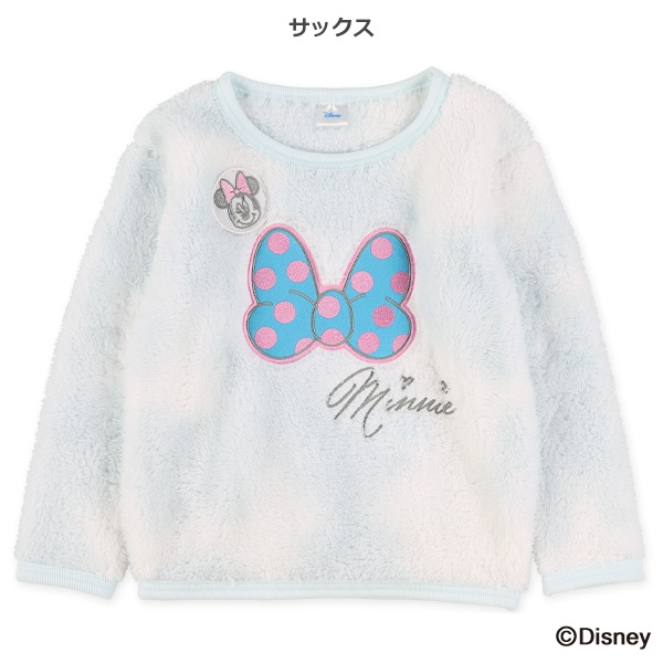 コーラルフリースリボンアップリケ付きトップス（ミニーマウス）