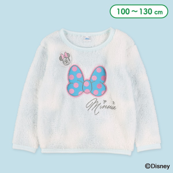 コーラルフリースリボンアップリケ付きトップス（ミニーマウス）