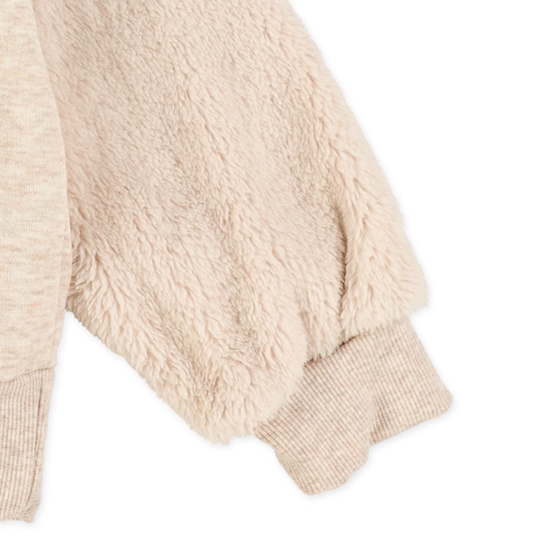 裏起毛袖ボアトレーナー