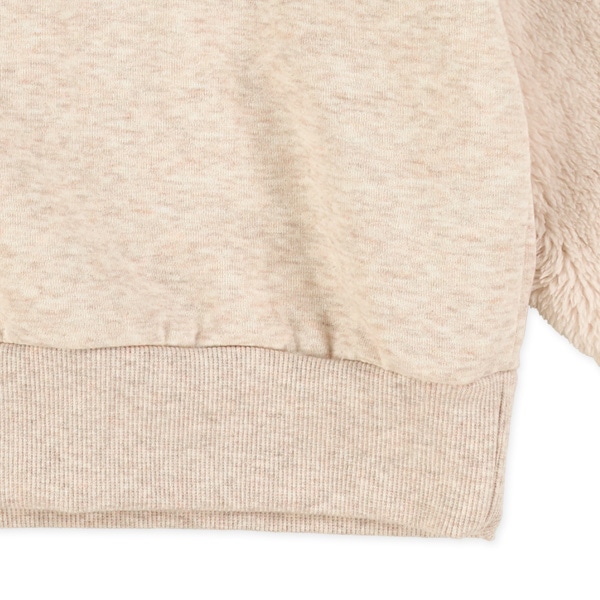 裏起毛袖ボアトレーナー