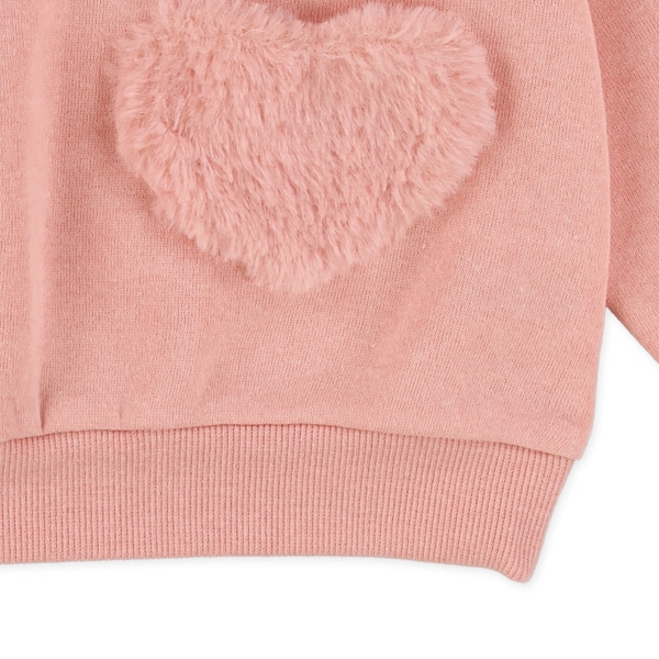 裏起毛ハートボアポケットトレーナー