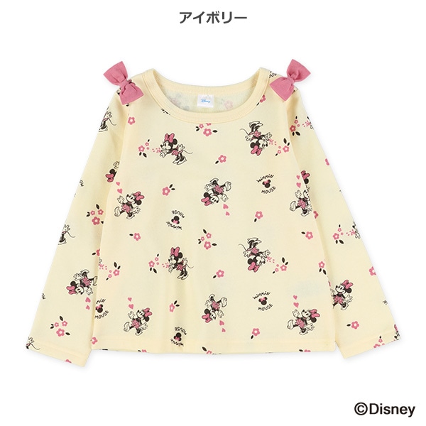 裏起毛総柄リボントレーナー（ミニーマウス）