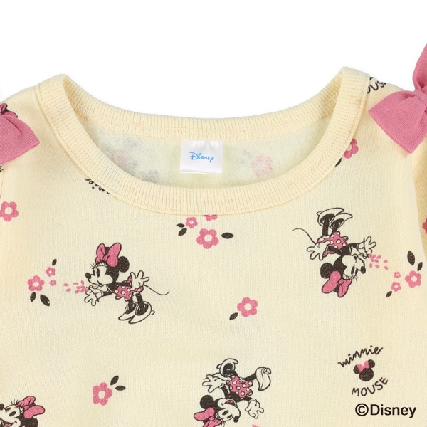 裏起毛総柄リボントレーナー（ミニーマウス）