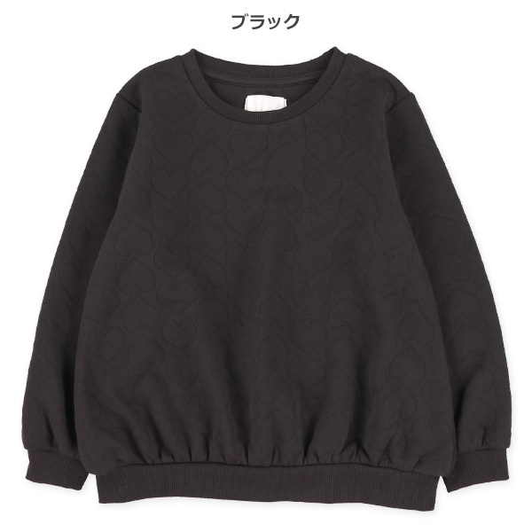 ニットキルトハート柄トレーナー