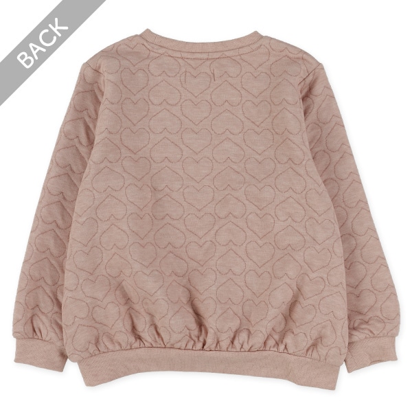 ニットキルトハート柄トレーナー