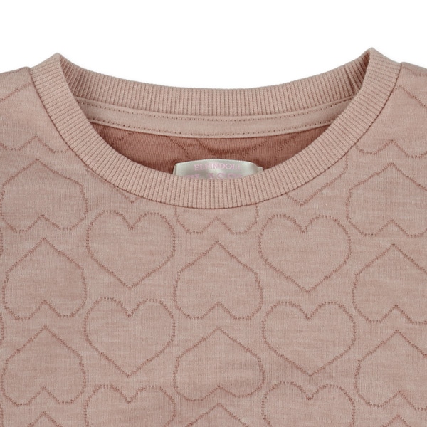 ニットキルトハート柄トレーナー