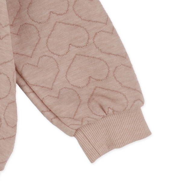 ニットキルトハート柄トレーナー