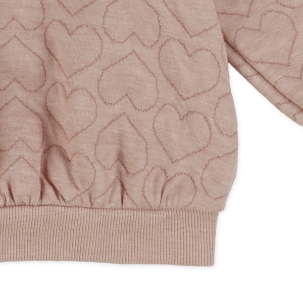 ニットキルトハート柄トレーナー