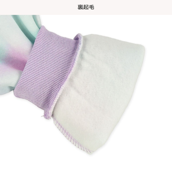 裏起毛タイダイ風ロゴトレーナー