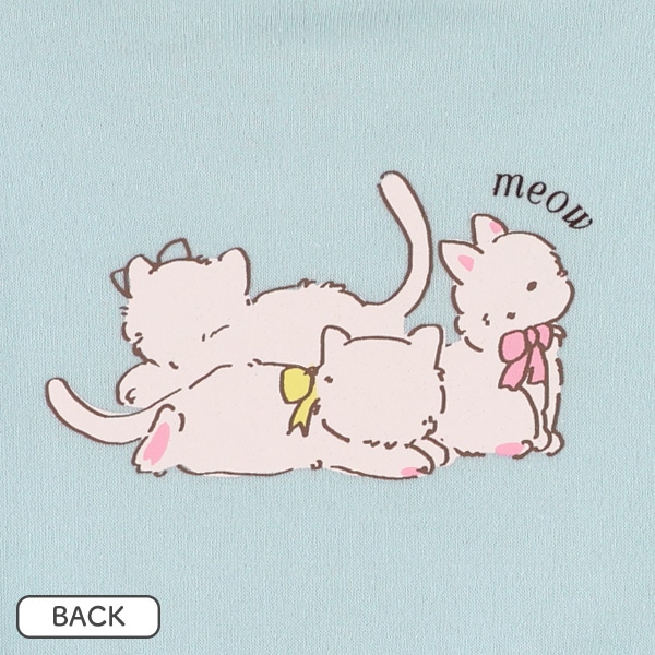 裏起毛ねこ前後プリントトレーナー