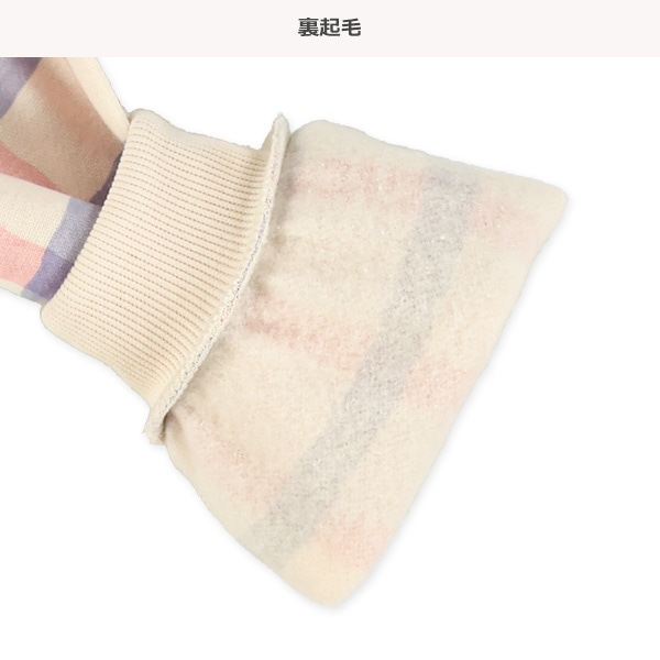 裏起毛チェックロゴトレーナー