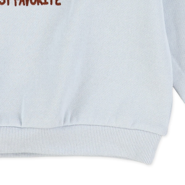 裏起毛アイスクリームサガラ刺繍長袖トレーナー