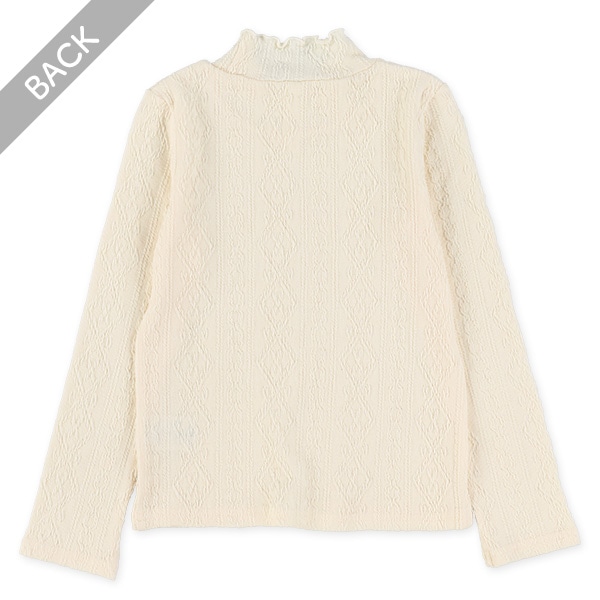 ジャガードハイネック長袖Tシャツ