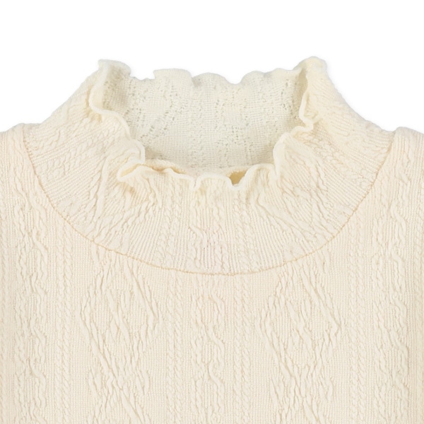 ジャガードハイネック長袖Tシャツ