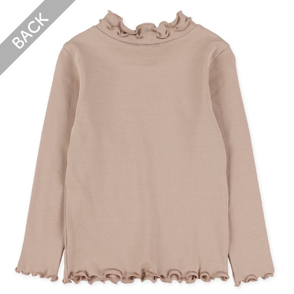 厚手スムースハイネック長袖Tシャツ