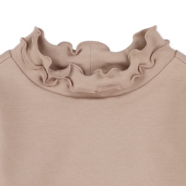 厚手スムースハイネック長袖Tシャツ