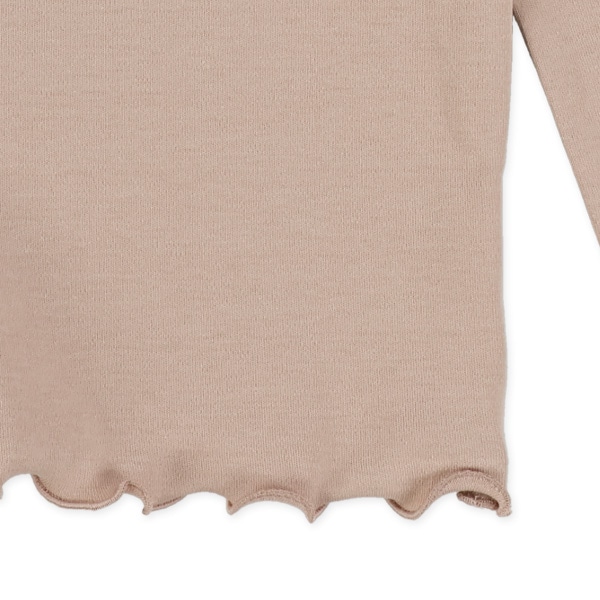 厚手スムースハイネック長袖Tシャツ