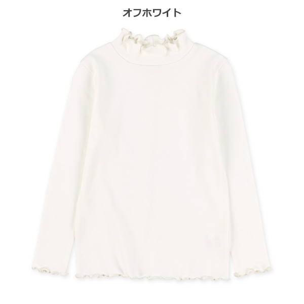 厚手スムースハイネック長袖Tシャツ
