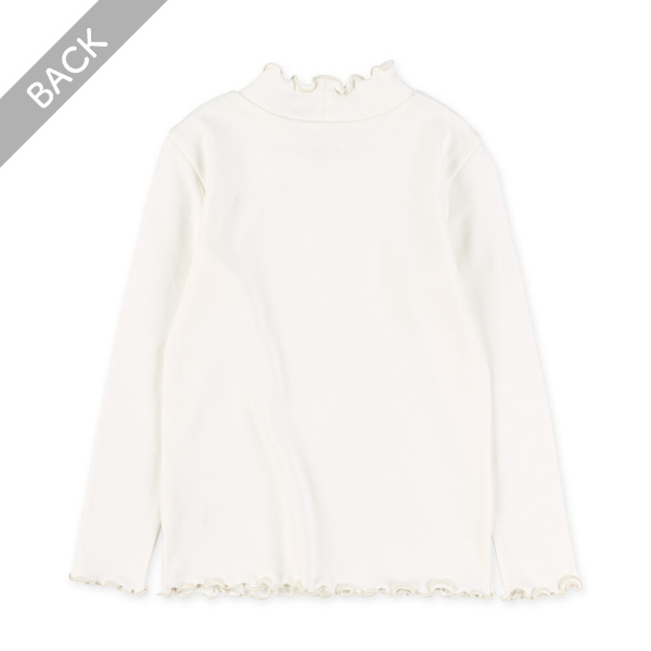 厚手スムースハイネック長袖Tシャツ