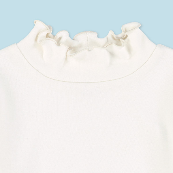 厚手スムースハイネック長袖Tシャツ