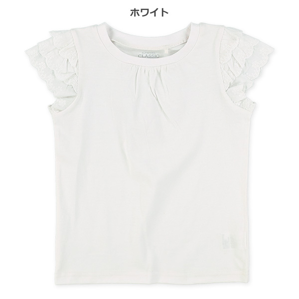 袖レースフレンチTシャツ