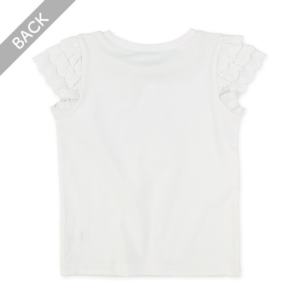 袖レースフレンチTシャツ