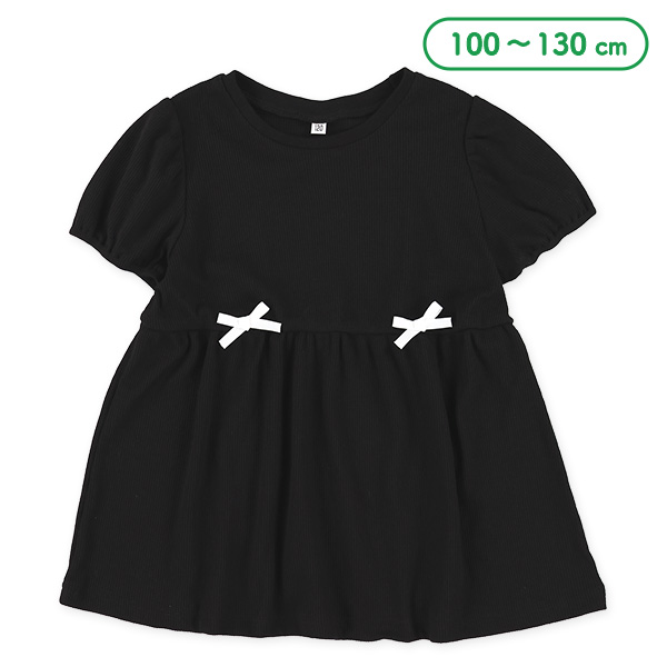 テレコ切り替えリボンフレンチTシャツ