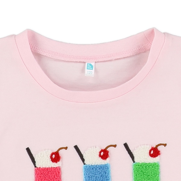 相良刺繍クリームソーダ・ユニコーン・アイス・フレンチTシャツ