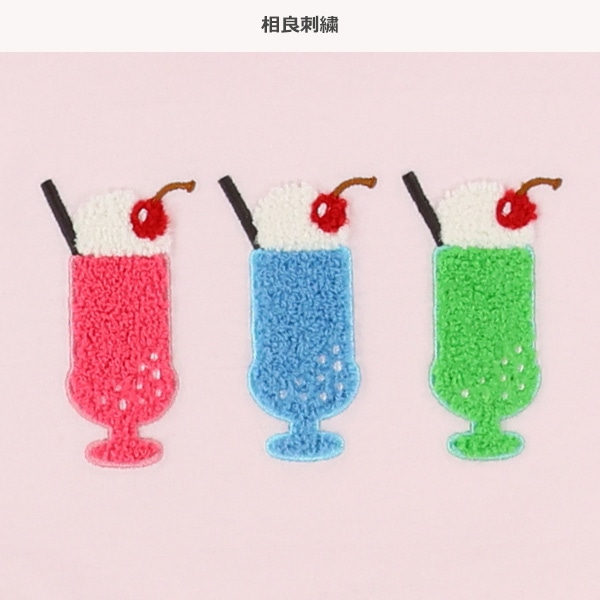 相良刺繍クリームソーダ・ユニコーン・アイス・フレンチTシャツ