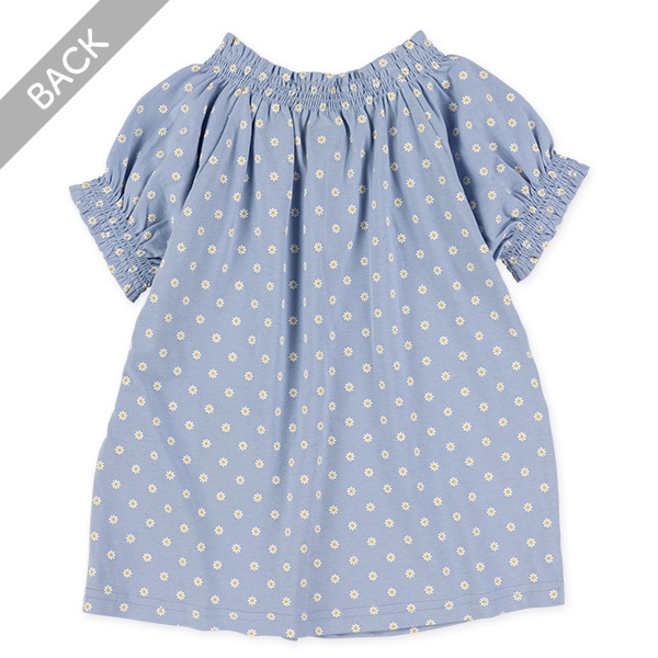 小花総柄スモック半袖Tシャツ