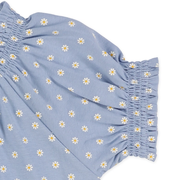 小花総柄スモック半袖Tシャツ