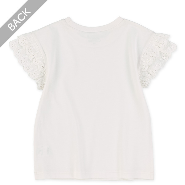袖レースフレンチTシャツ