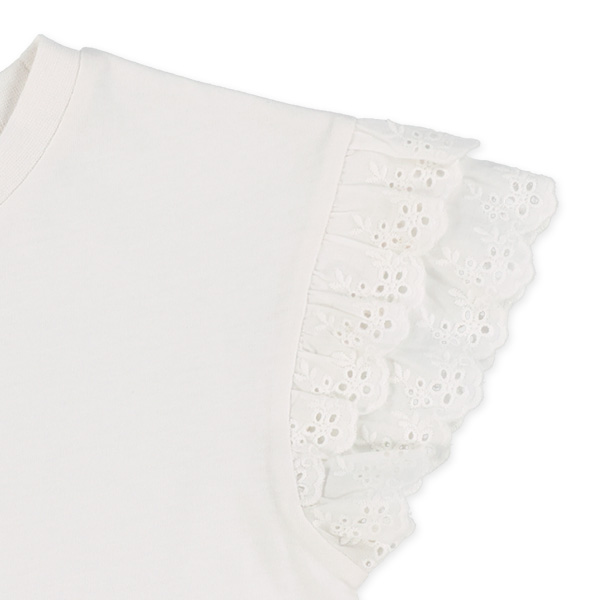 袖レースフレンチTシャツ