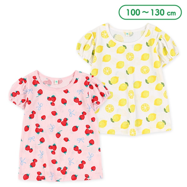 レモン・いちご総柄半袖Tシャツ