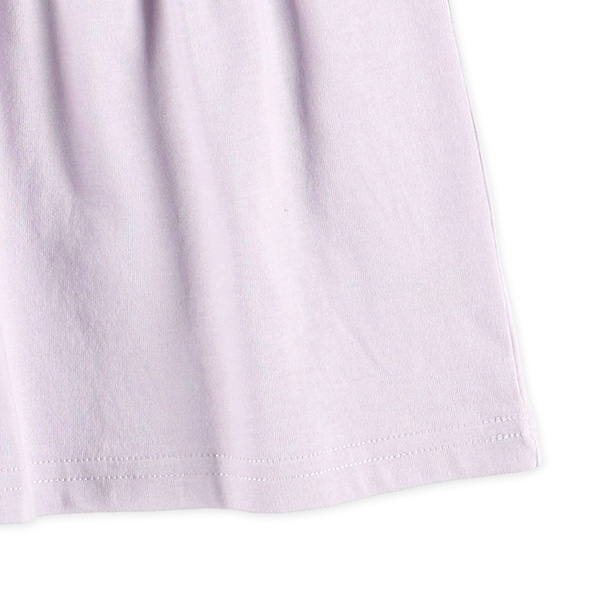 花発泡プリント切り替えフレンチTシャツ