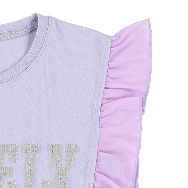 ラメ発泡シフォンフレンチTシャツ