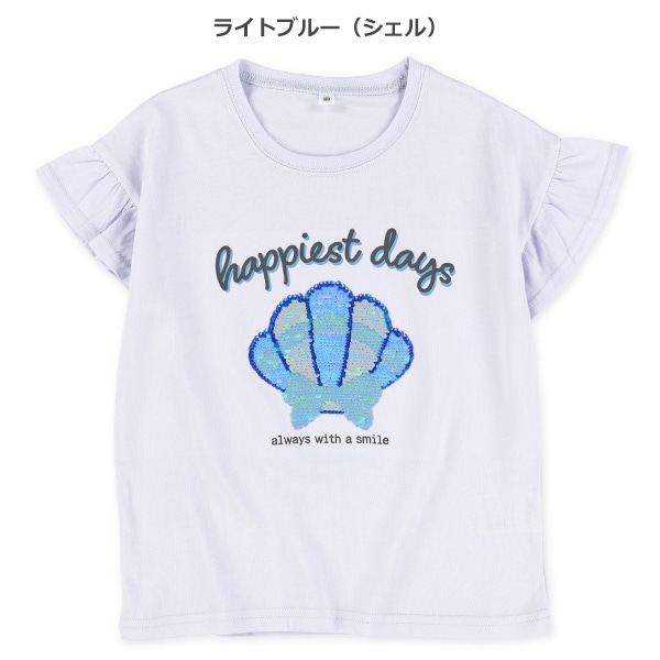 スパンコールフレンチTシャツ