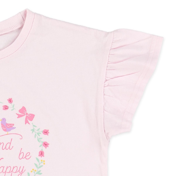 メルヘン花フリルフレンチTシャツ