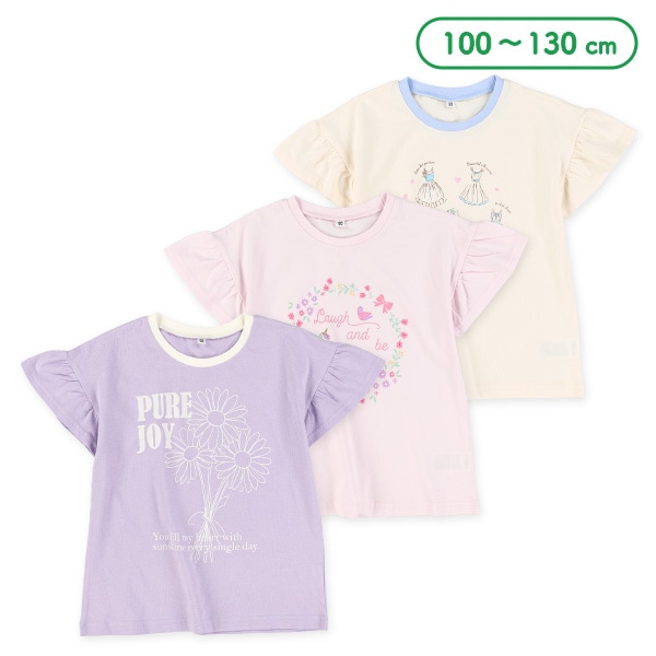 メルヘン花フリルフレンチTシャツ