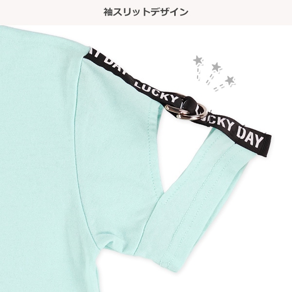 肩テープスリット半袖Tシャツ