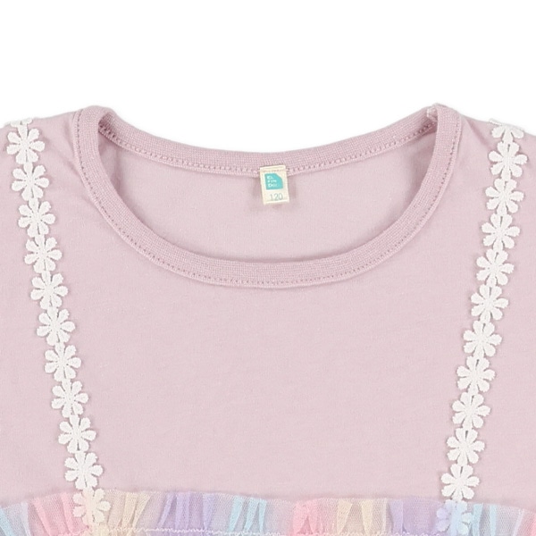 カラーチュールキャミソール半袖Ｔシャツ